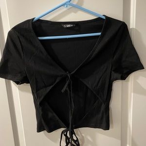 Black crop top